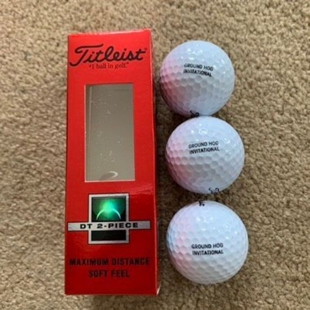 Titleist DT 2-Piece GROUND HOG INVITATIONAL Punxsutawney PA Golf Balls